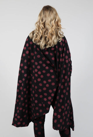 Dip Back Top in Red Pois