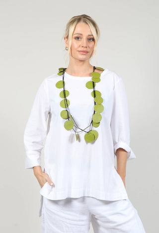Multi Layered Button Necklace in Green