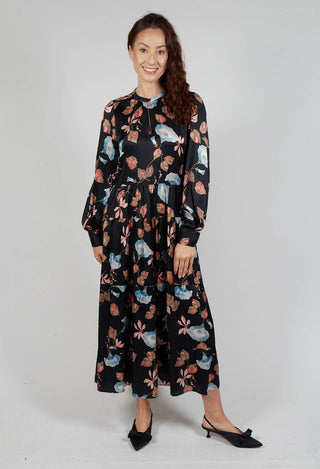 Seraphina Maxi Dress in Bindweed Coal