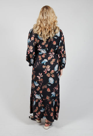 Flounce Dress in Bindweed Coal