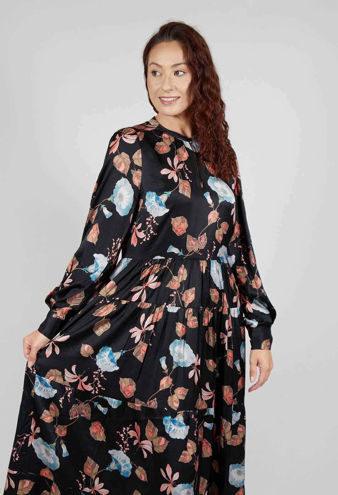 Seraphina Maxi Dress in Bindweed Coal