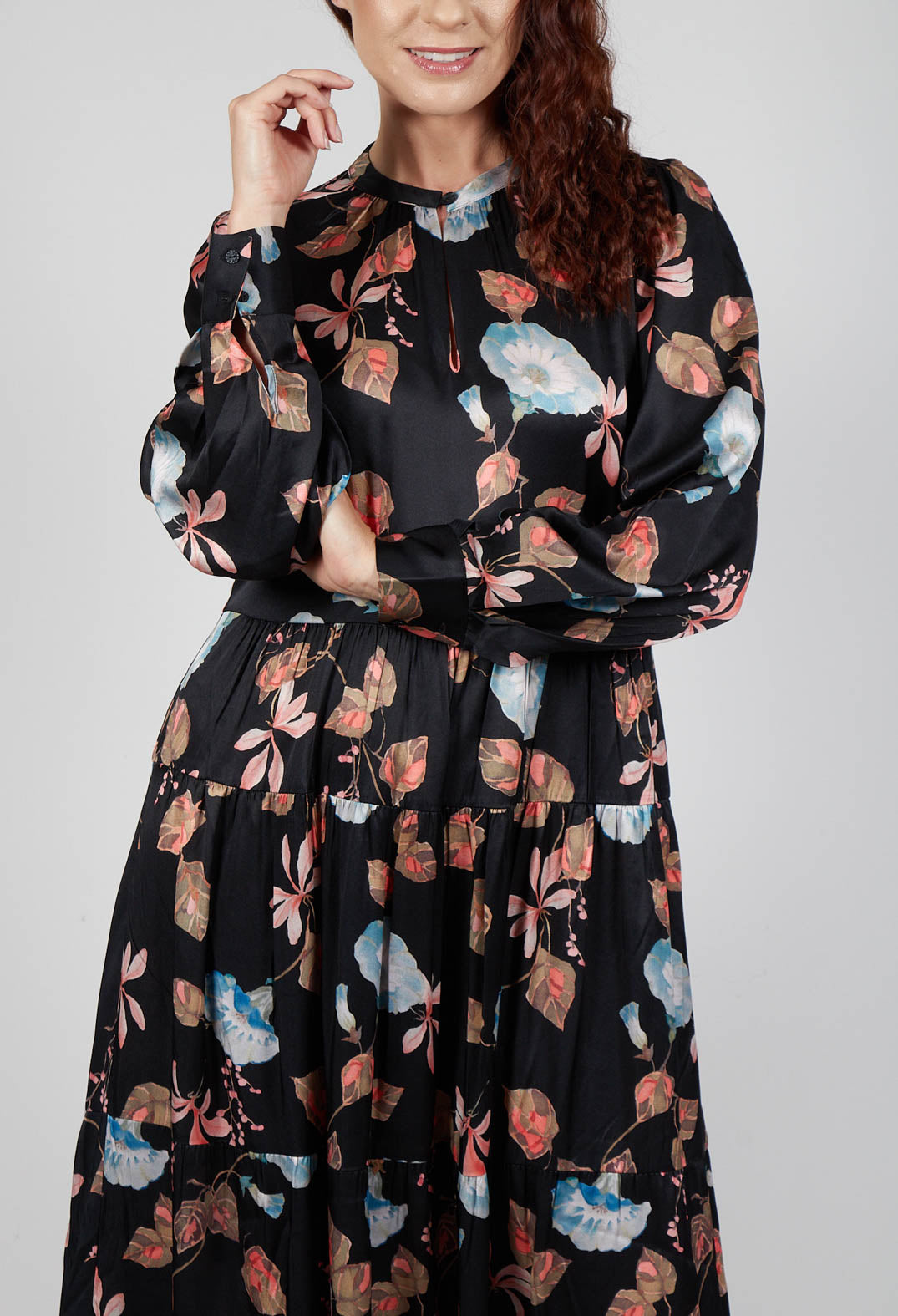 Seraphina Maxi Dress in Bindweed Coal