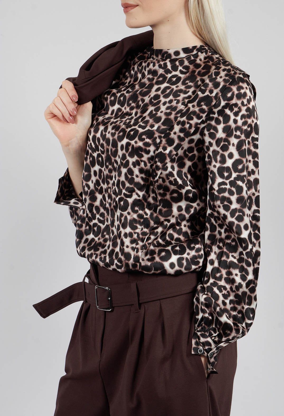 Evelyn Blouse in Leopard Soil