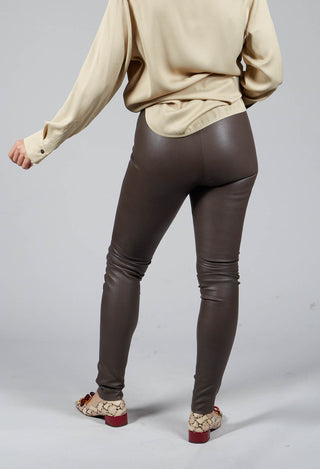 Leather Leggings in Volcanic Rock Grey