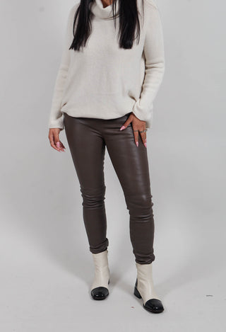 Leather Leggings in Volcanic Rock Grey
