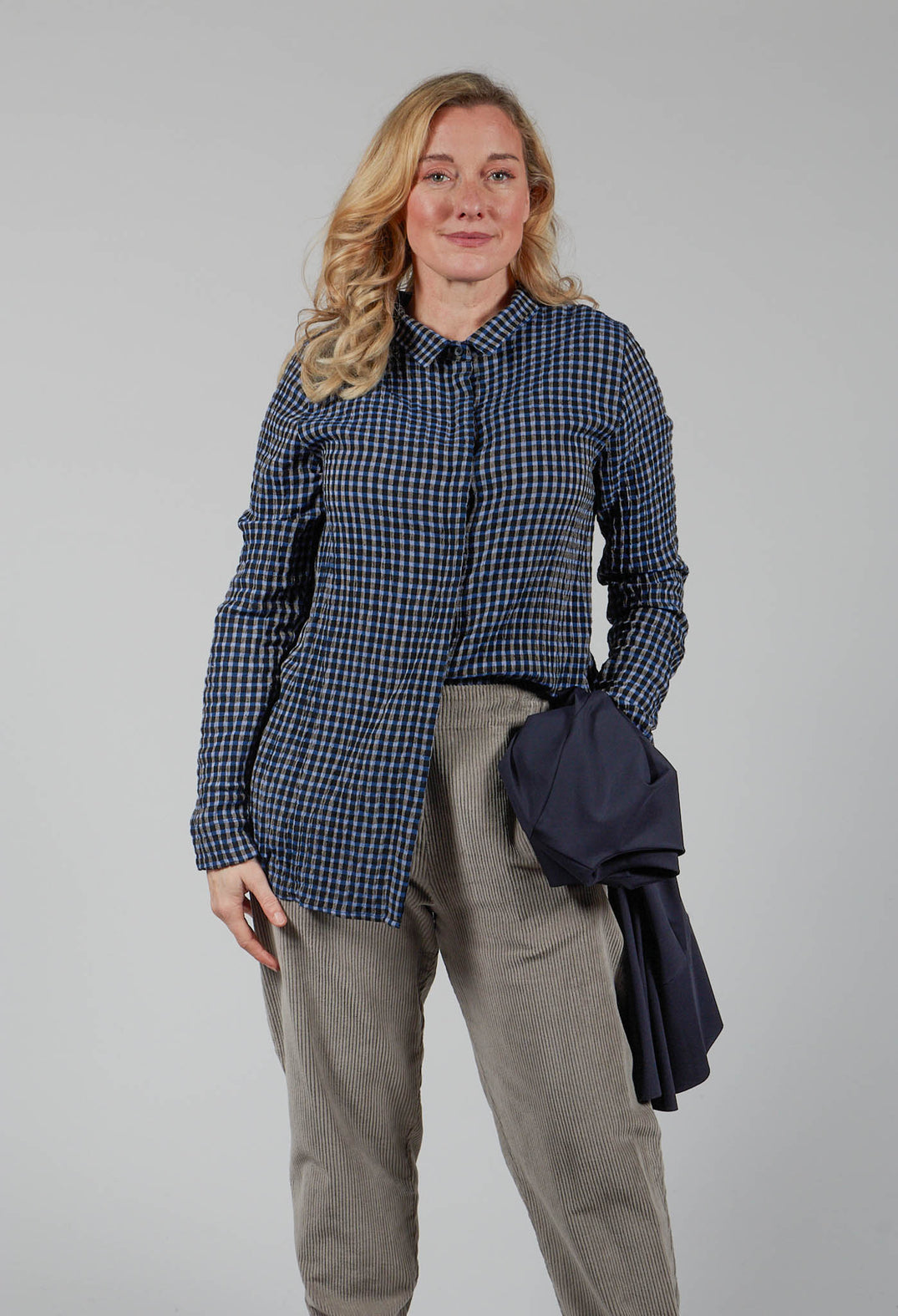 Lao Blouse in Blue and Black