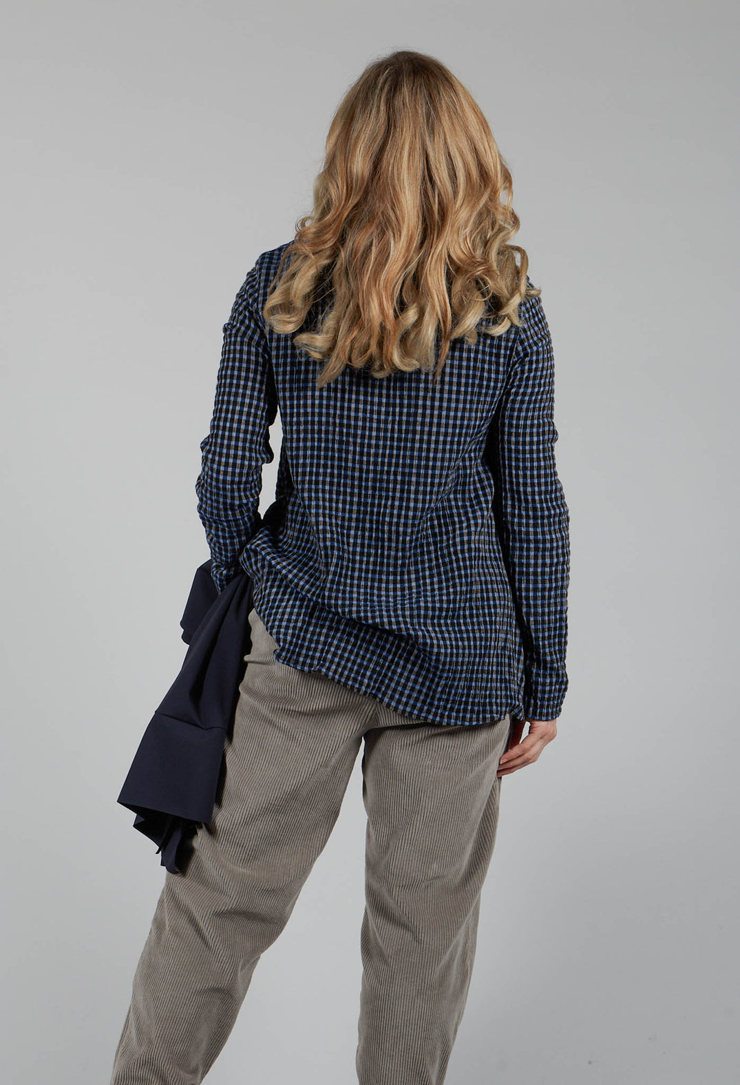 Lao Blouse in Blue and Black