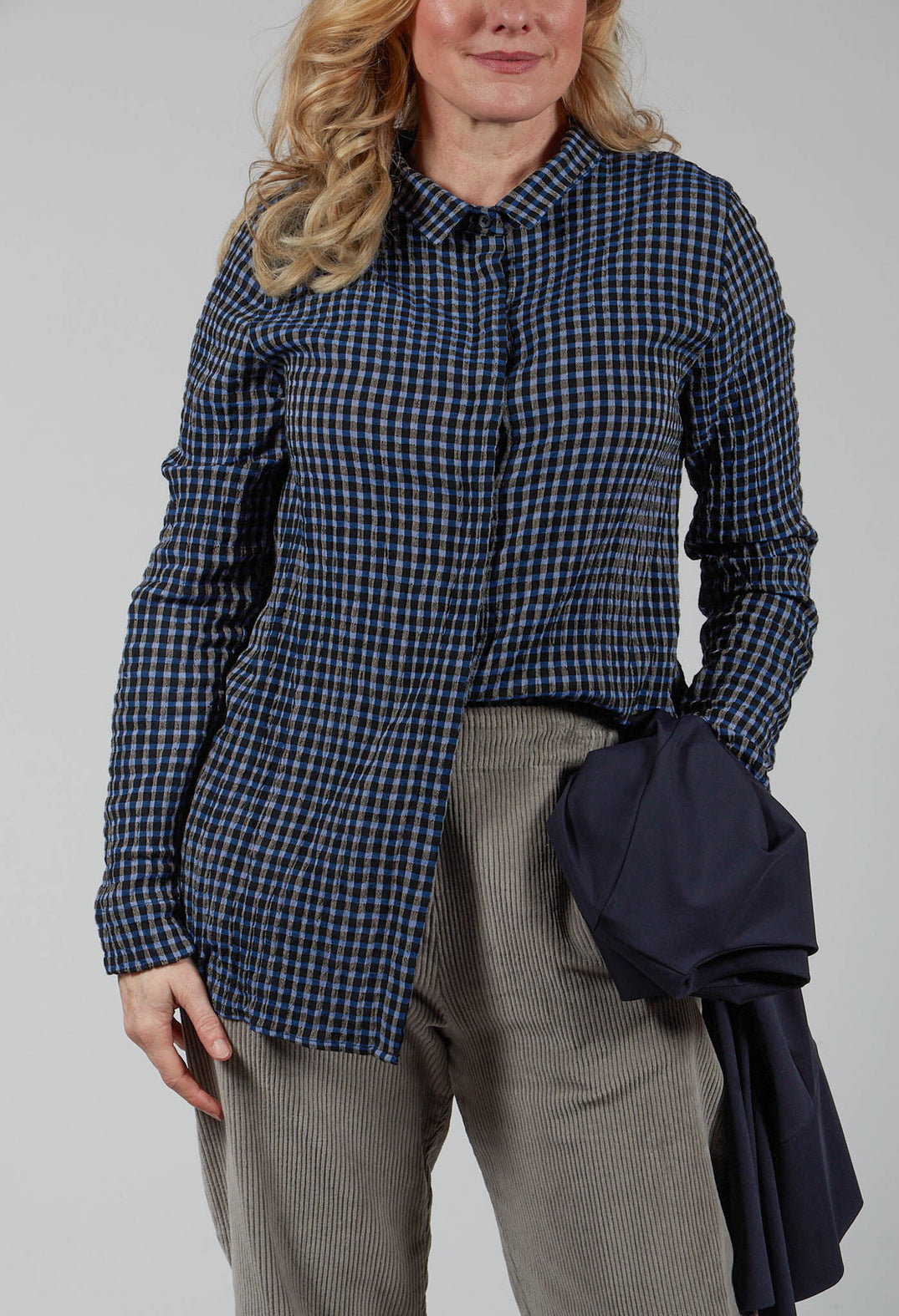 Lao Blouse in Blue and Black