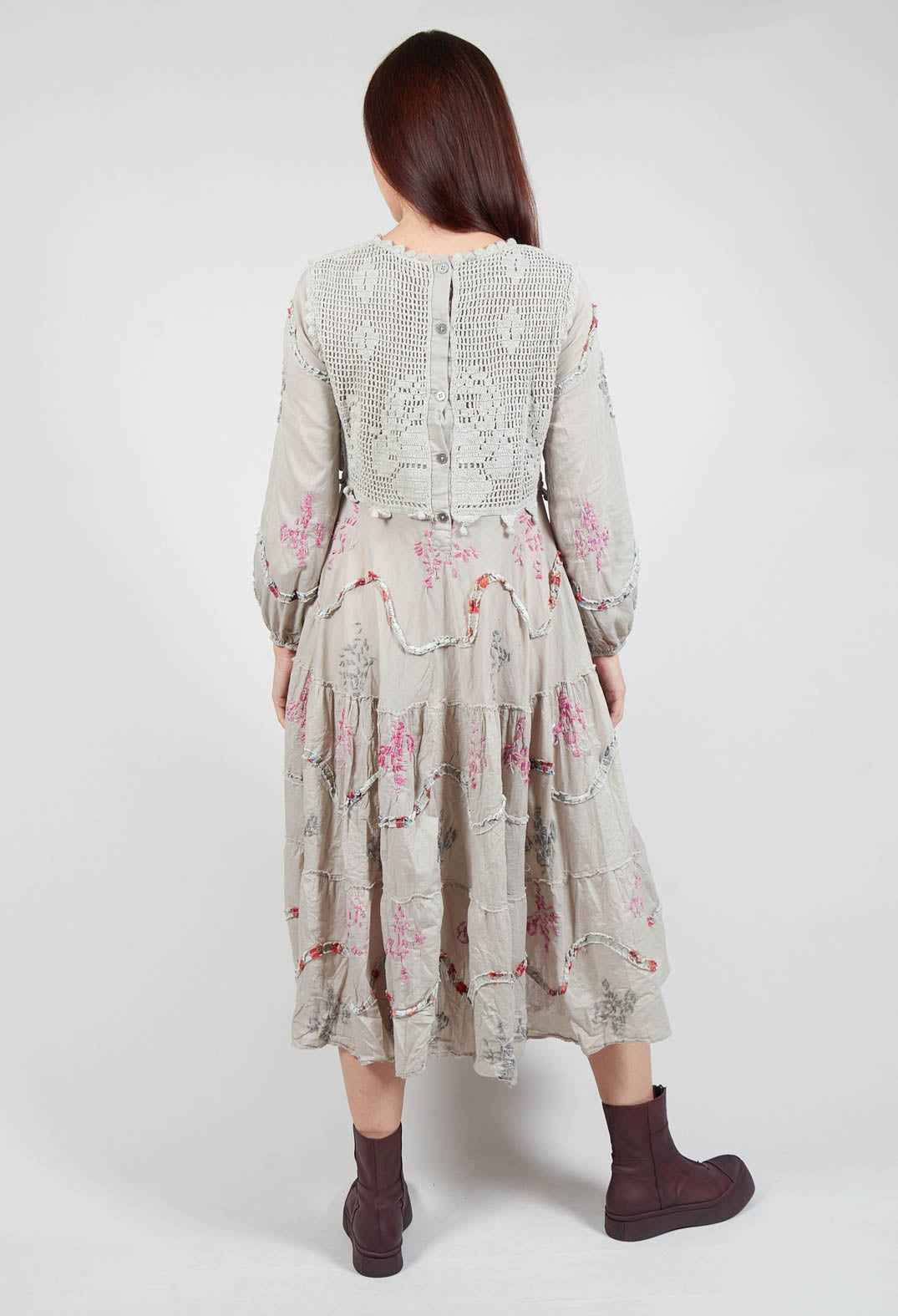 Gven Dress in Original Embroidered Voile