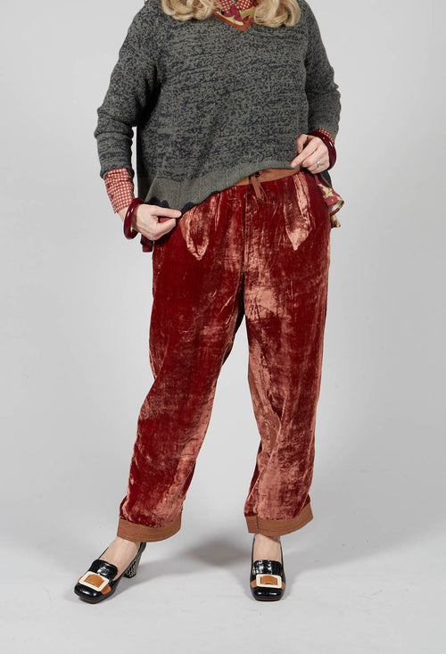 Trousers Still Velvet Mood in Lacquer