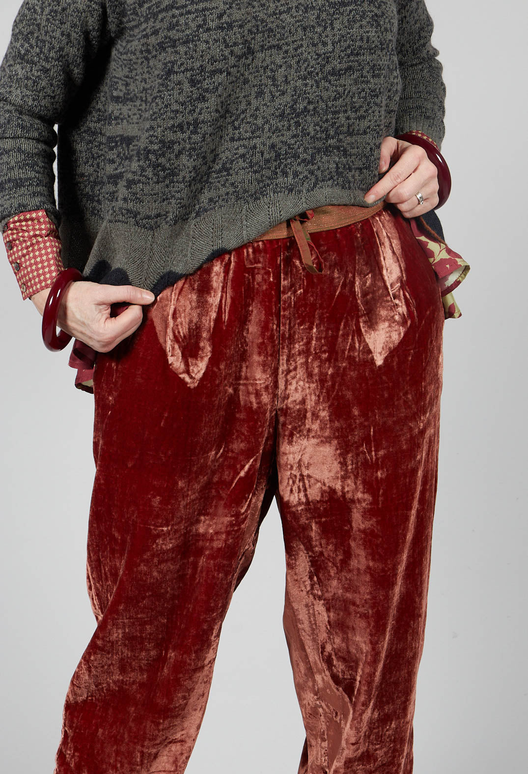 Trousers Still Velvet Mood in Lacquer