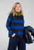 Top Key Turtle Neck Wide Stripes in Dark Night and Sapphire