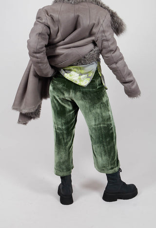 Cropped Velvet in Jade
