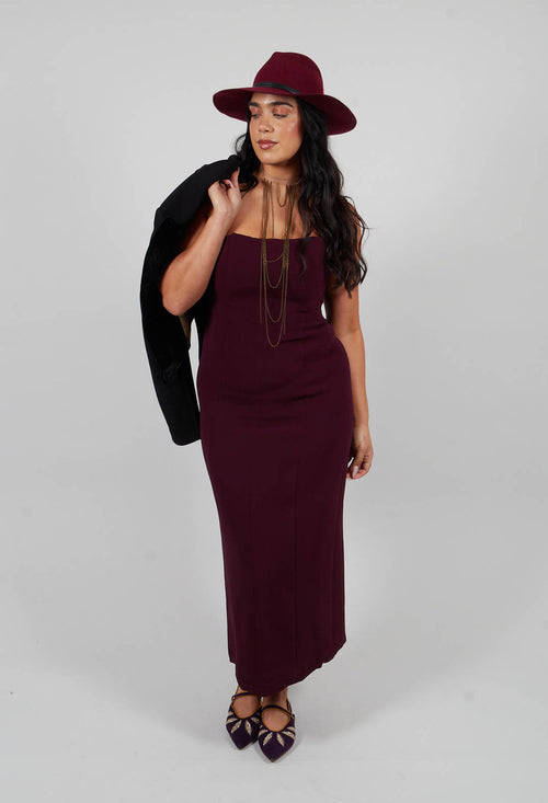 Tba Dress in Aubergine
