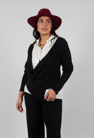 Wrap Blouse in Black