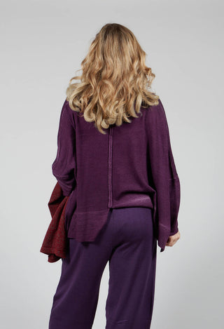 Fine Knit Jumper in Purple