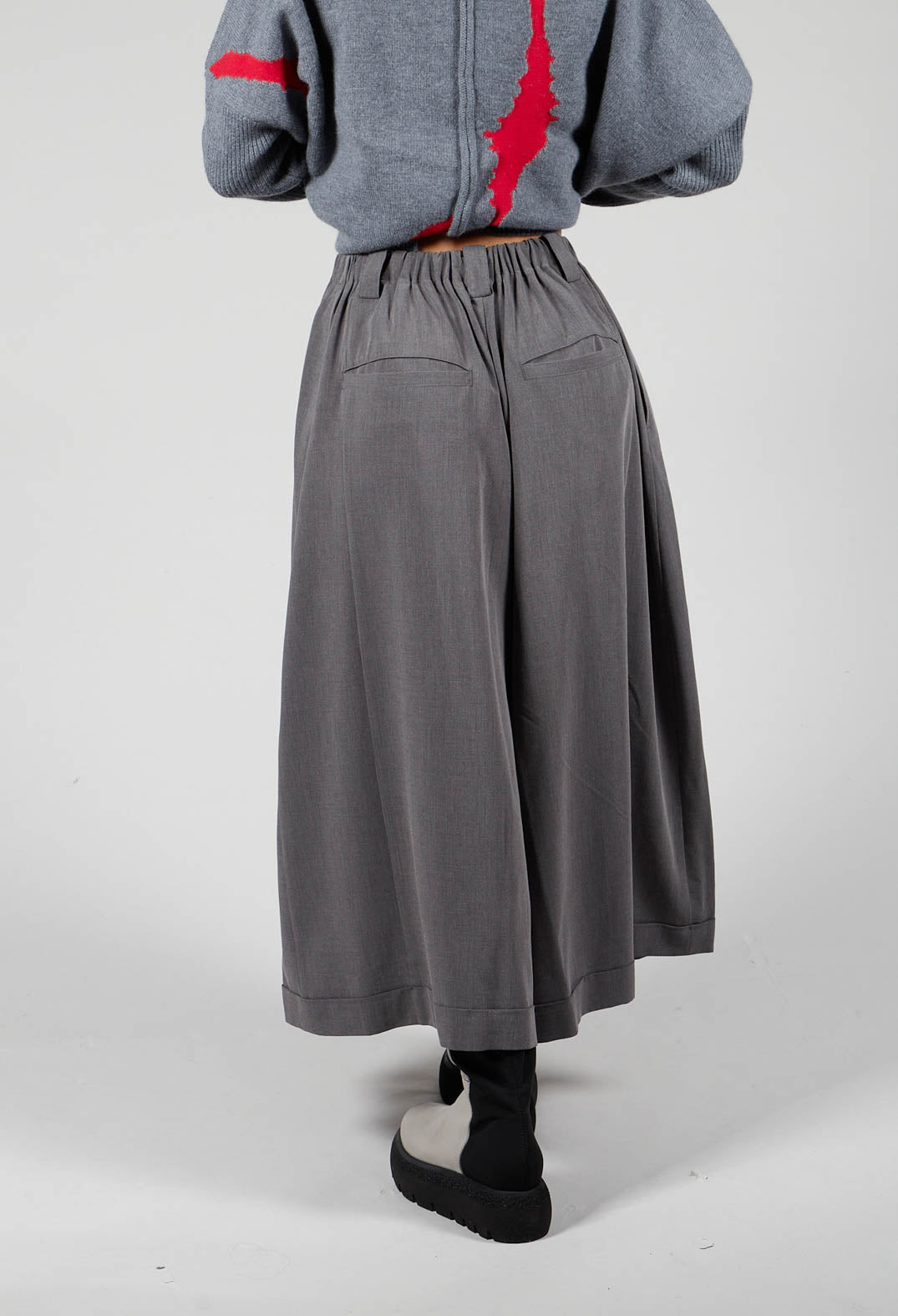 Wide Leg Trousers in Grey