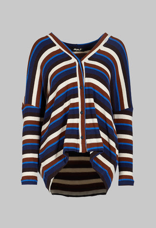 Pula Stripe Cardigan in Cannella