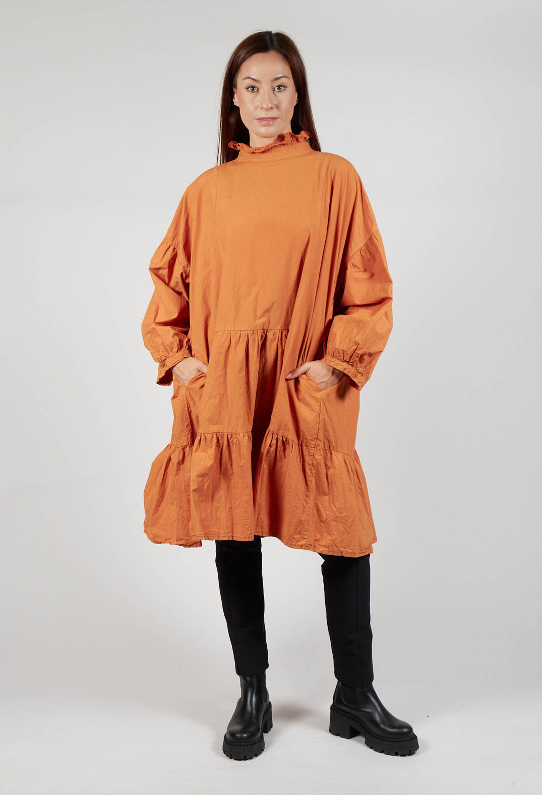 Gotterdame Top in Wurzel Orange
