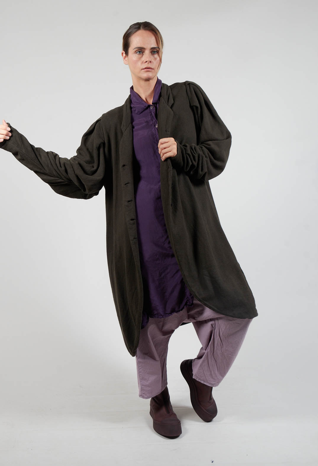 Hennadel Coat in Schlussel Green