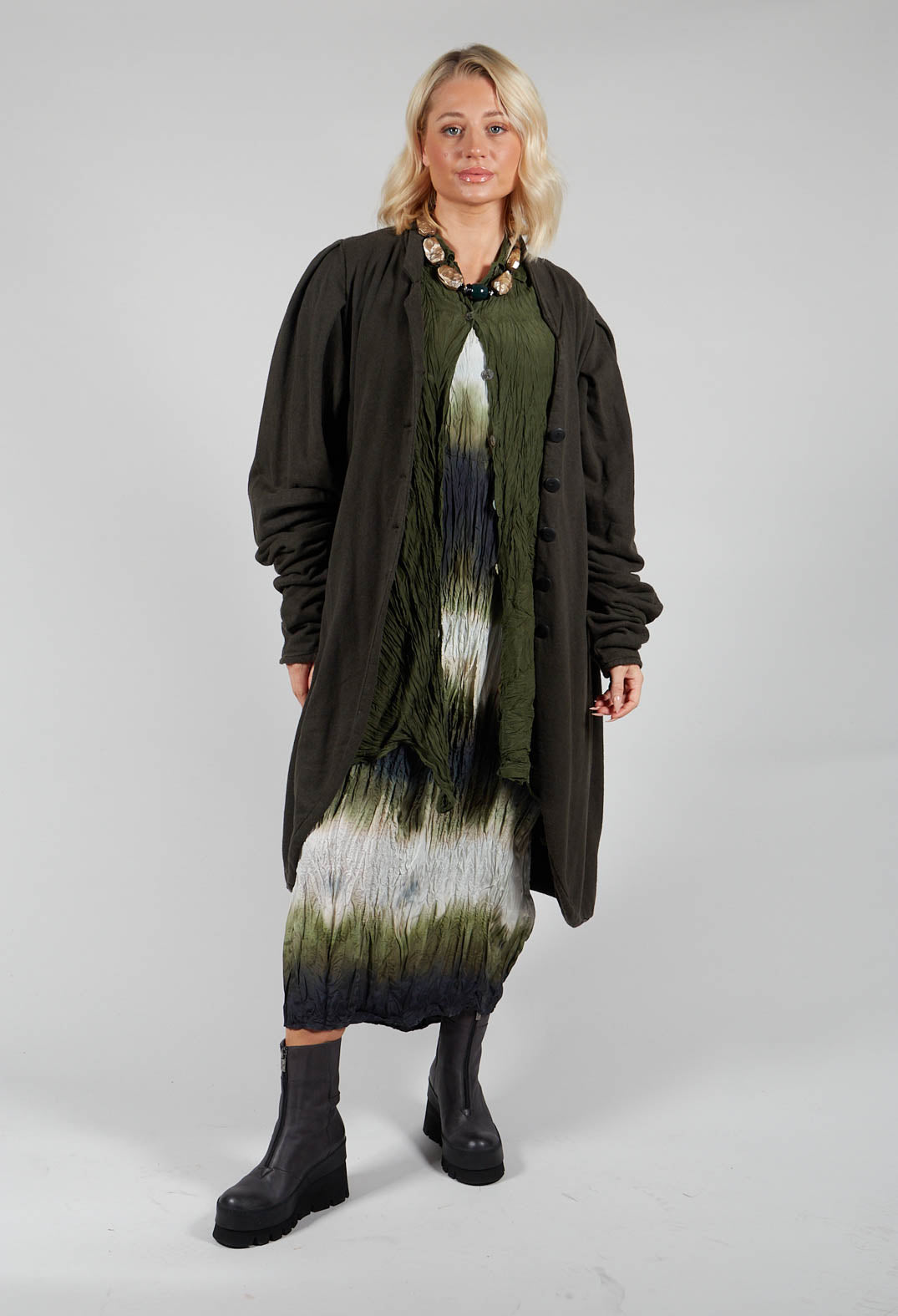 Hennadel Coat in Schlussel Green