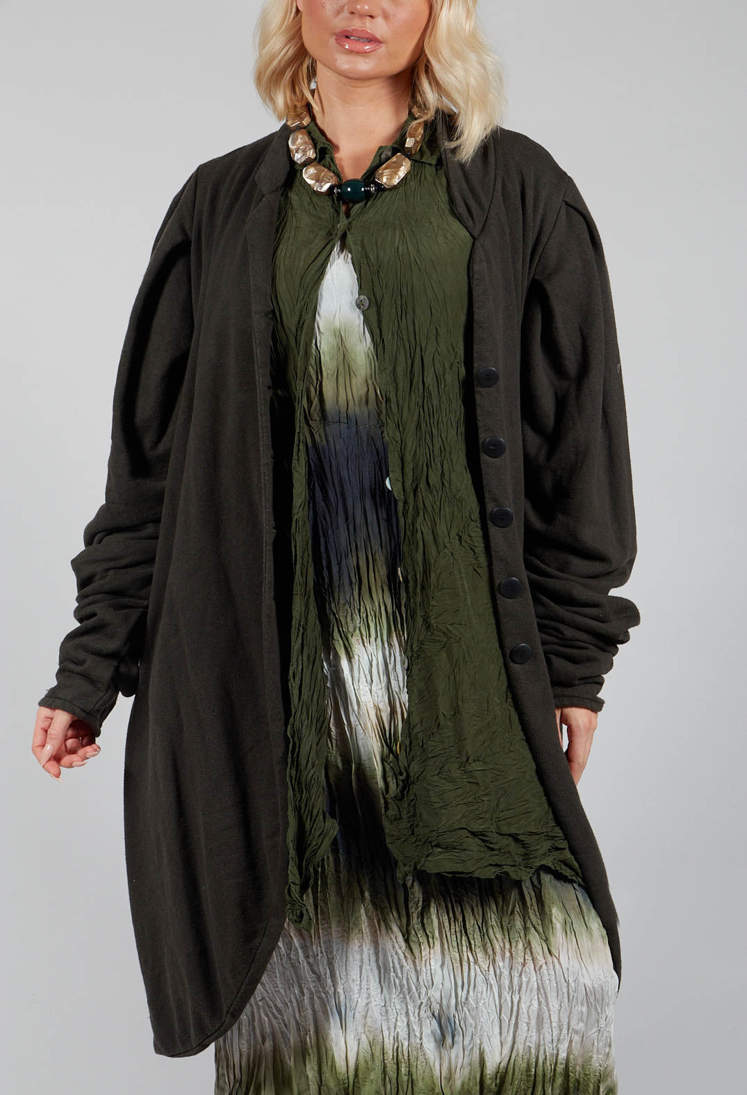 Hennadel Coat in Schlussel Green