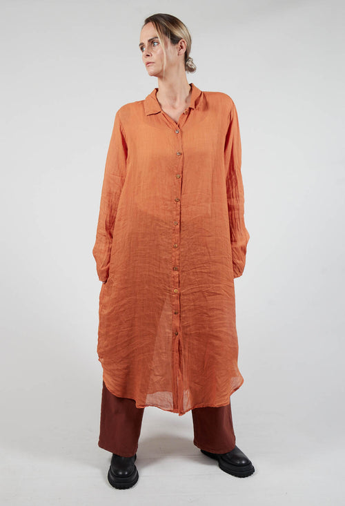 Bloomai Shirt Dress in Wurzel Orange