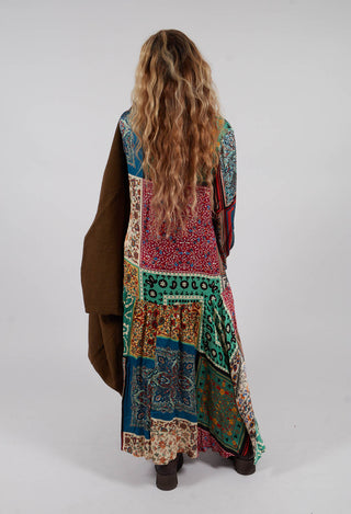 Chemise Dress in Patchwork Foulard Print