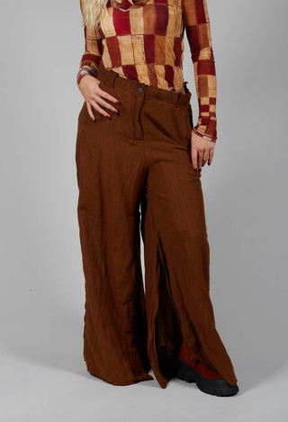 Split Inseam Trousers in Land