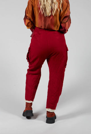 Ticket Pocket Cargo Pants in Blood