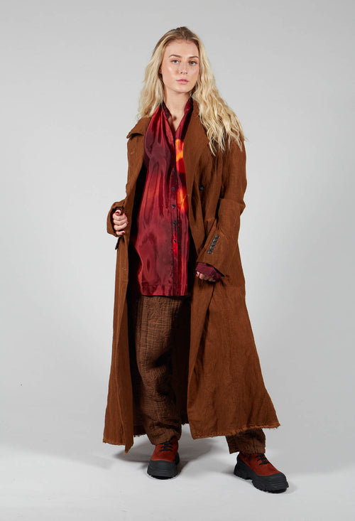 Belted Trench Coat in Land
