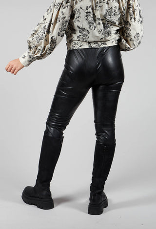 Skinny Eco Leather Trousers in Black