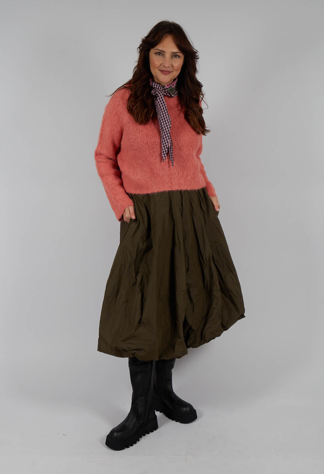 Puffball Skirt in Kaki