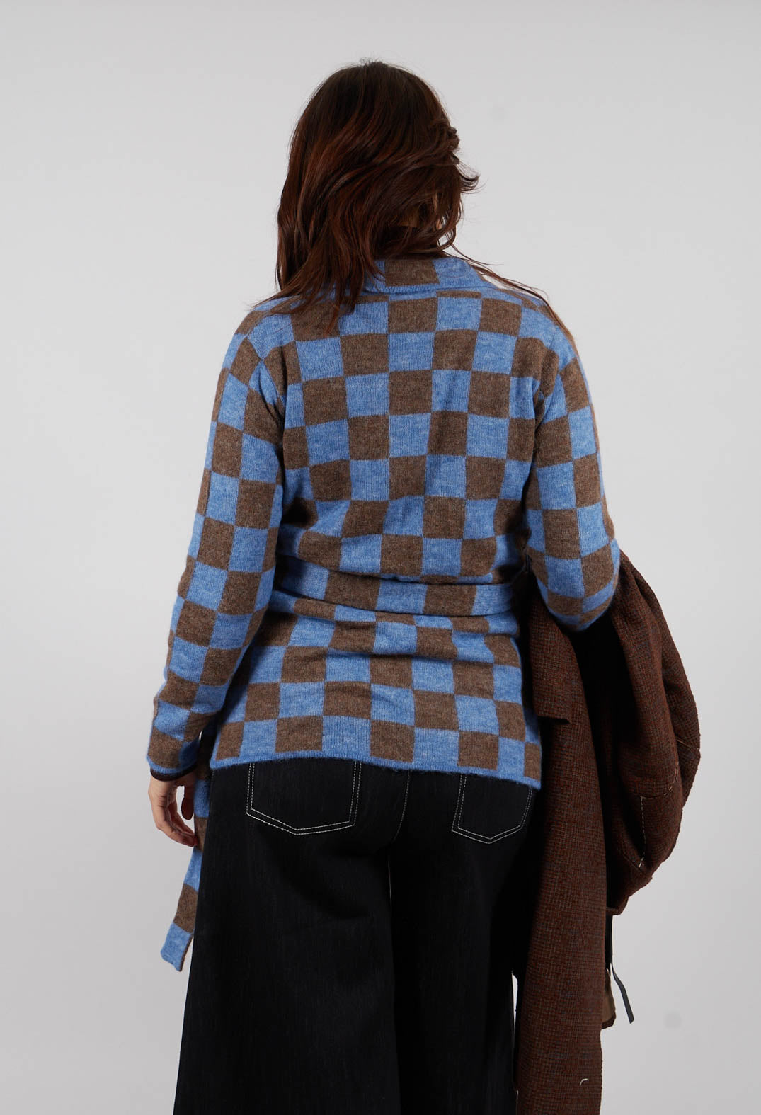 Lauren Knitted Shirt in Blue and Brown