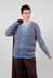 Sharon Cardigan in Blue and Brown