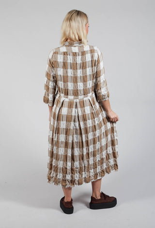 Demetra Dress in Brown Check
