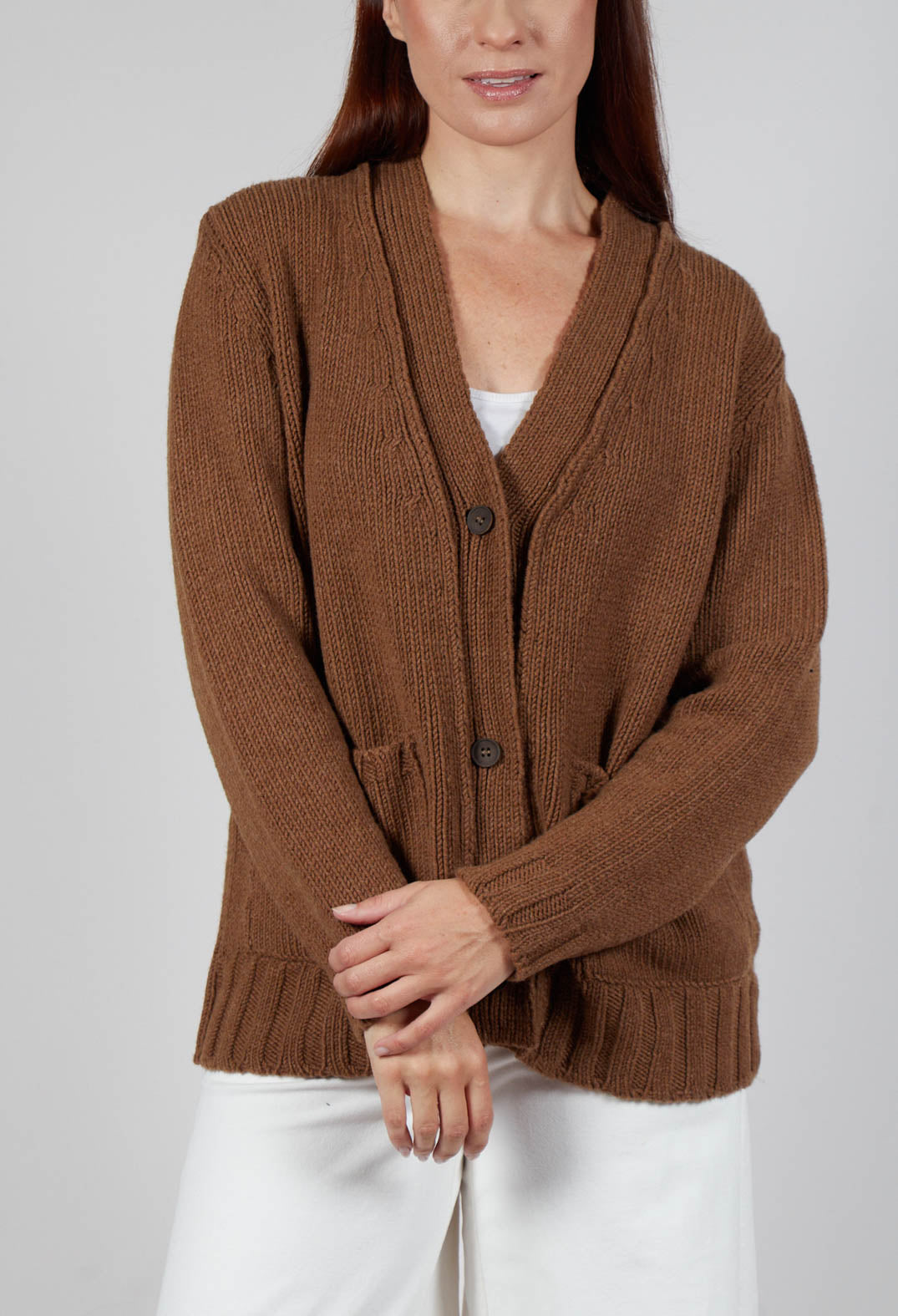 M J Watson Cardigan in Brown | Olivia May