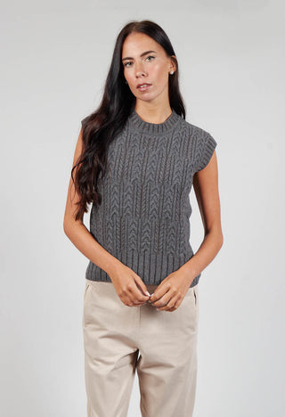 Vest in Grey and Brown