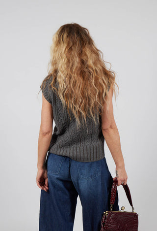 Vest in Grey and Brown