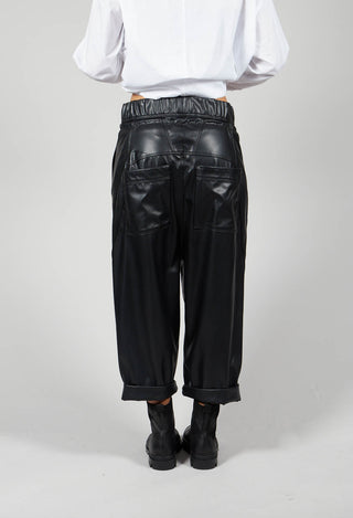 Faux Leather Pant in Black