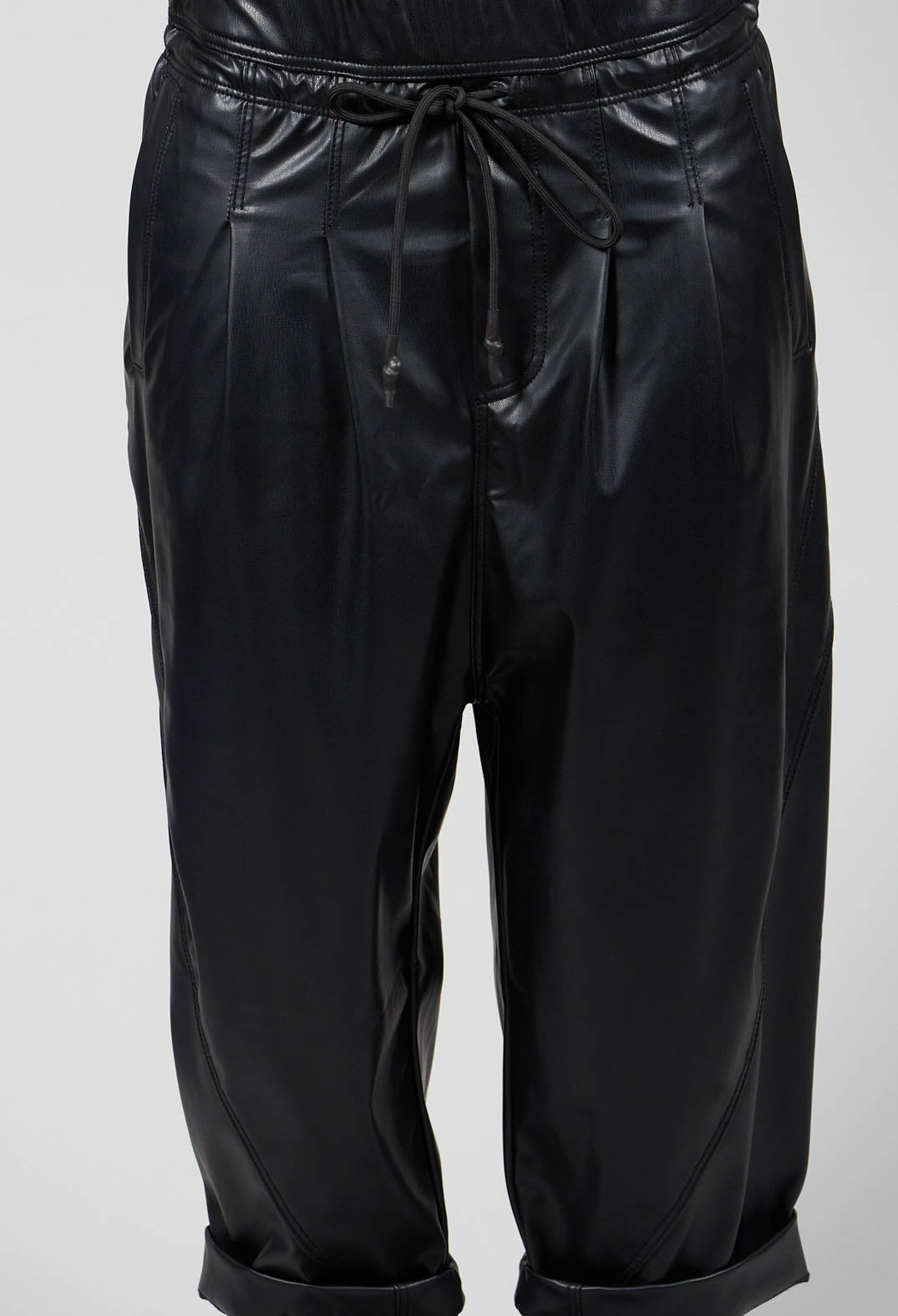 Faux Leather Pant in Black
