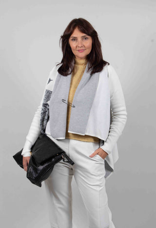 Patterned Cardigan in Grey