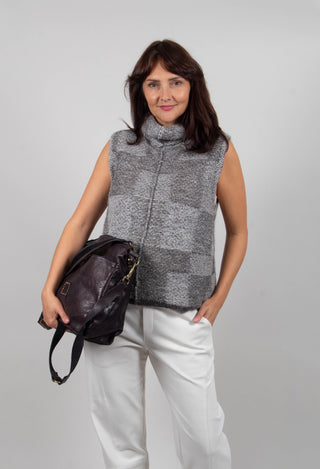 Soft Knit Sweater Vest in Grey