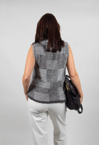 Soft Knit Sweater Vest in Grey