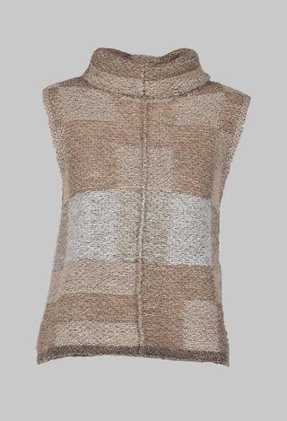 Soft Knit Sweater Vest in Brown