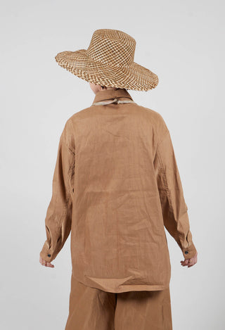 Collared Utility Shirt in Beige
