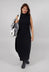 Asymmetrical Long Dress in Black