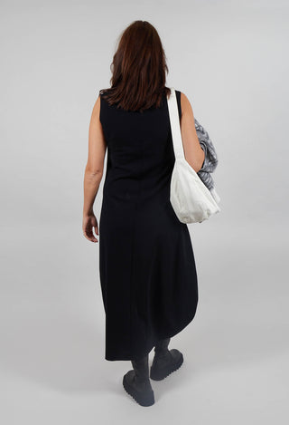 Asymmetrical Long Dress in Black