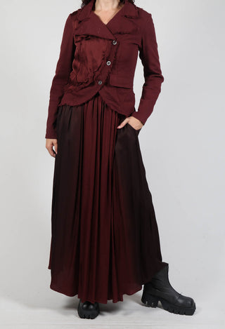 Maxi Satin Skirt in Degrade Sangue