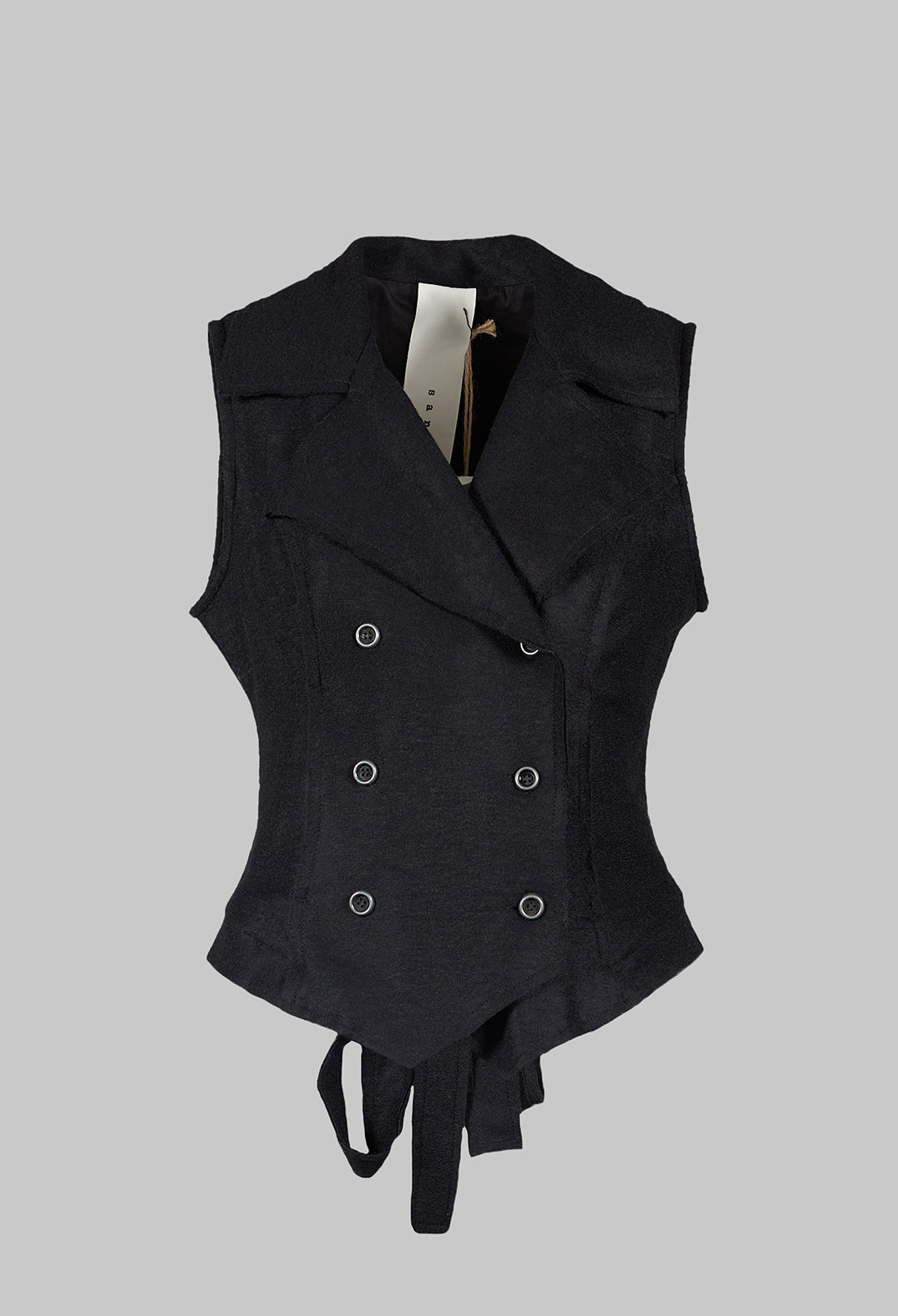 Double Breasted Gilet in Panno Nero